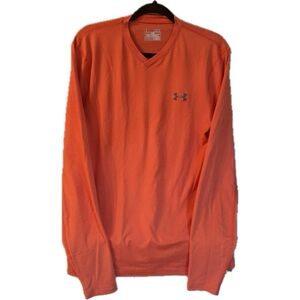 Under Armour Orange and White Pin Striped Shirt